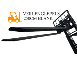 Verlenglepels heftruck 2,5 meter onbewerkt staal